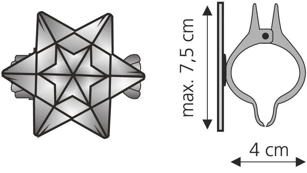 LIEDECO Dekoklammer Orbit Grau Chromfarben 2 Stk Metall - Bild 3