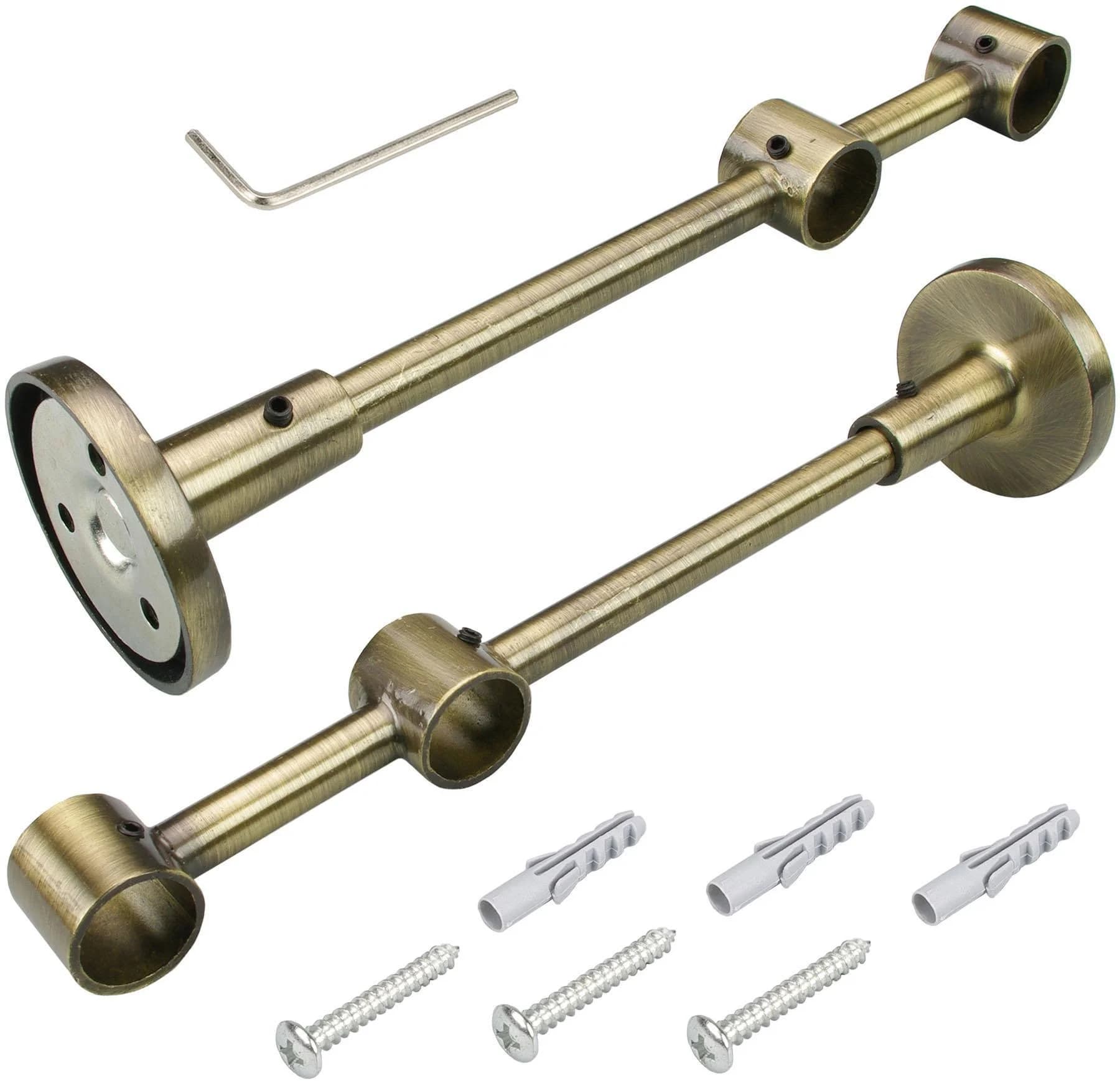 Liedeco Doppelträger Gr. 1 Gold Gardinenstangenhalterung 16 mm