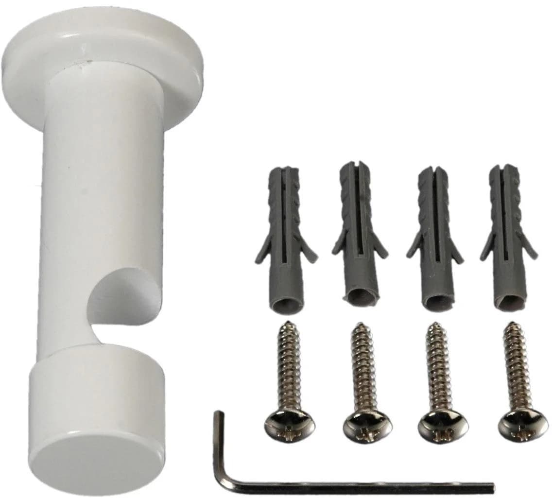 LIEDECO Wandträger Weiß Ø 2cm für Gardinenstangen