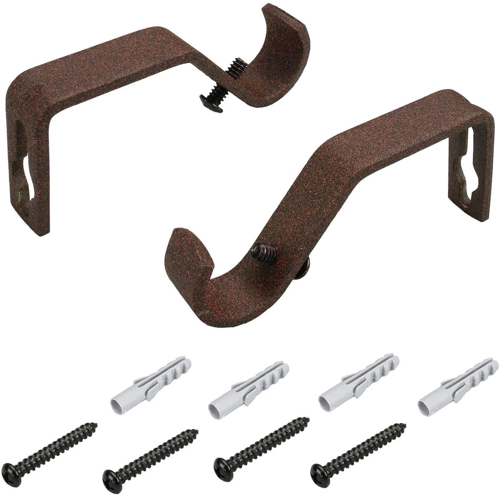 Liedeco Gardinenstangenhalterung Rostbraun Ø 16mm Set 2 Stk