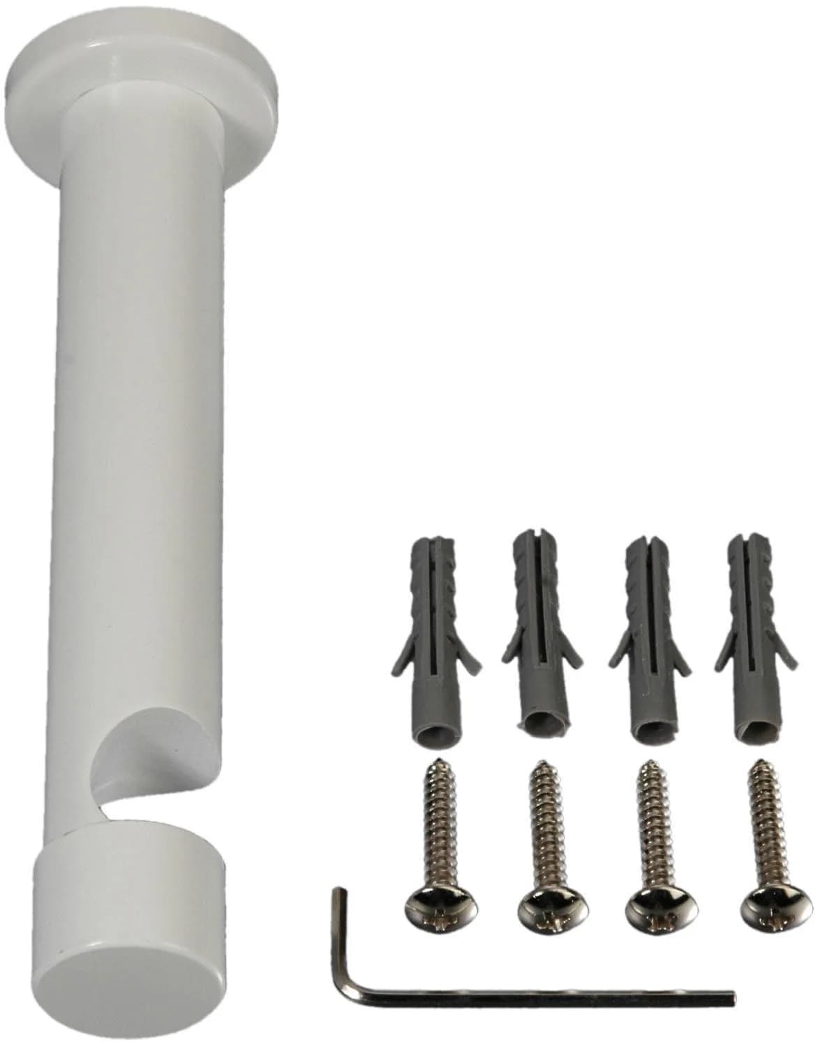 Liedeco Gardinenstangenhalterung weiß Ø 2 cm für Gardinenstangen Ø 20 mm