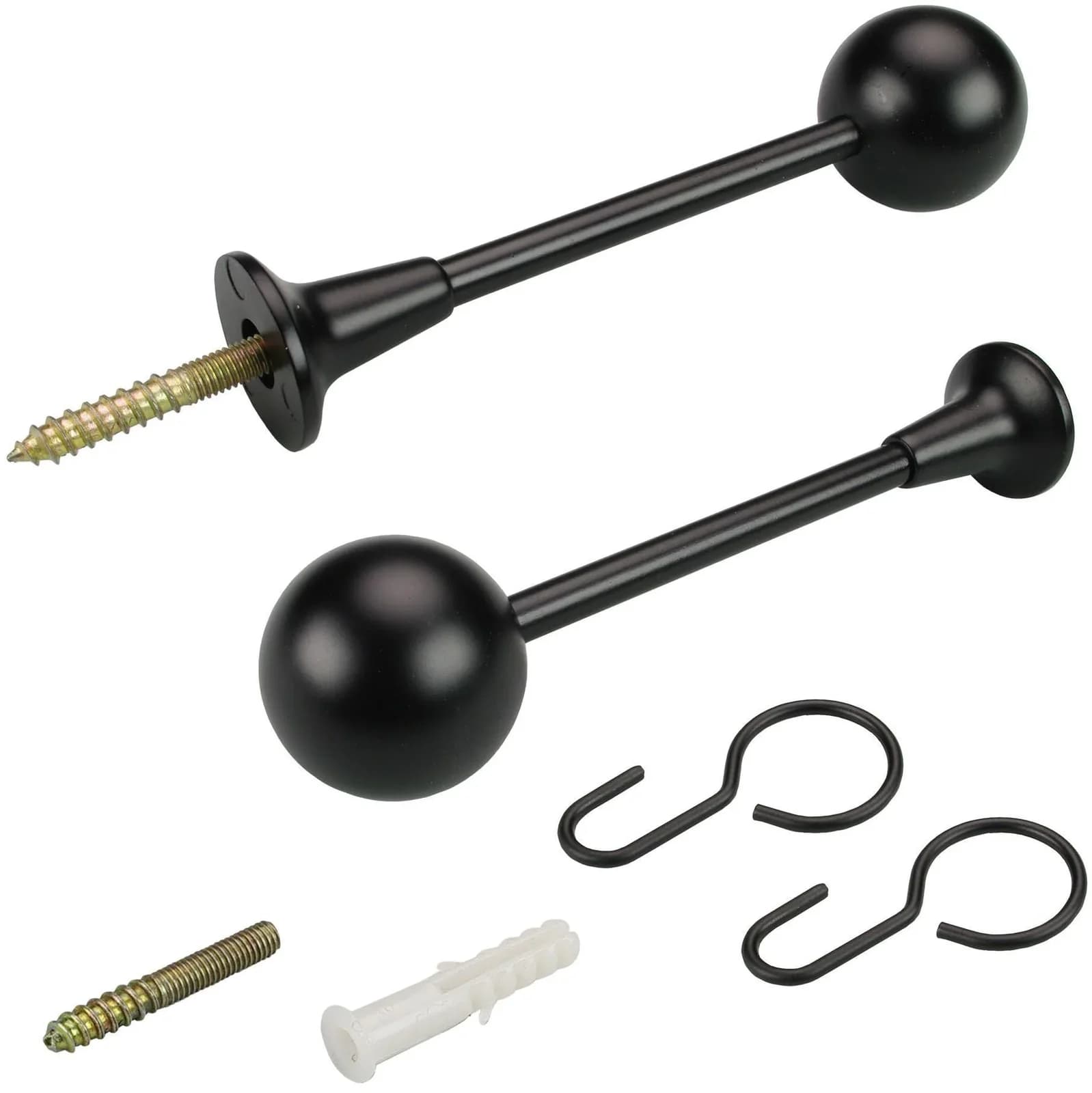 LIEDECO Raffhalter Anthrazit Metall für Gardinenstangen Ø 16 mm