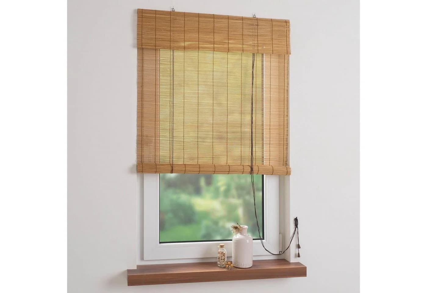 LIEDECO Bambus Seitenzugrollo Braun 60x160cm