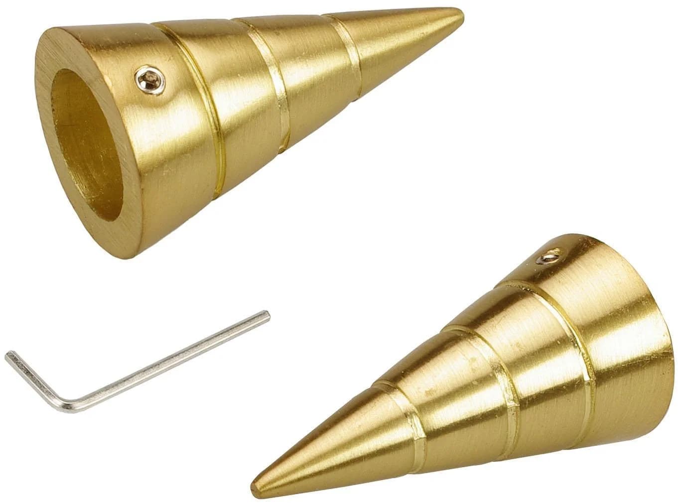 Liedeco Gardinenstangen-Endstück Kegel gold matt für Ø 16 mm
