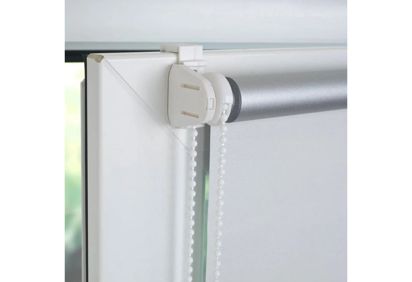 LIEDECO Seitenzugrollo Weiß Verdunkelnd Klemmfix - Bild 3