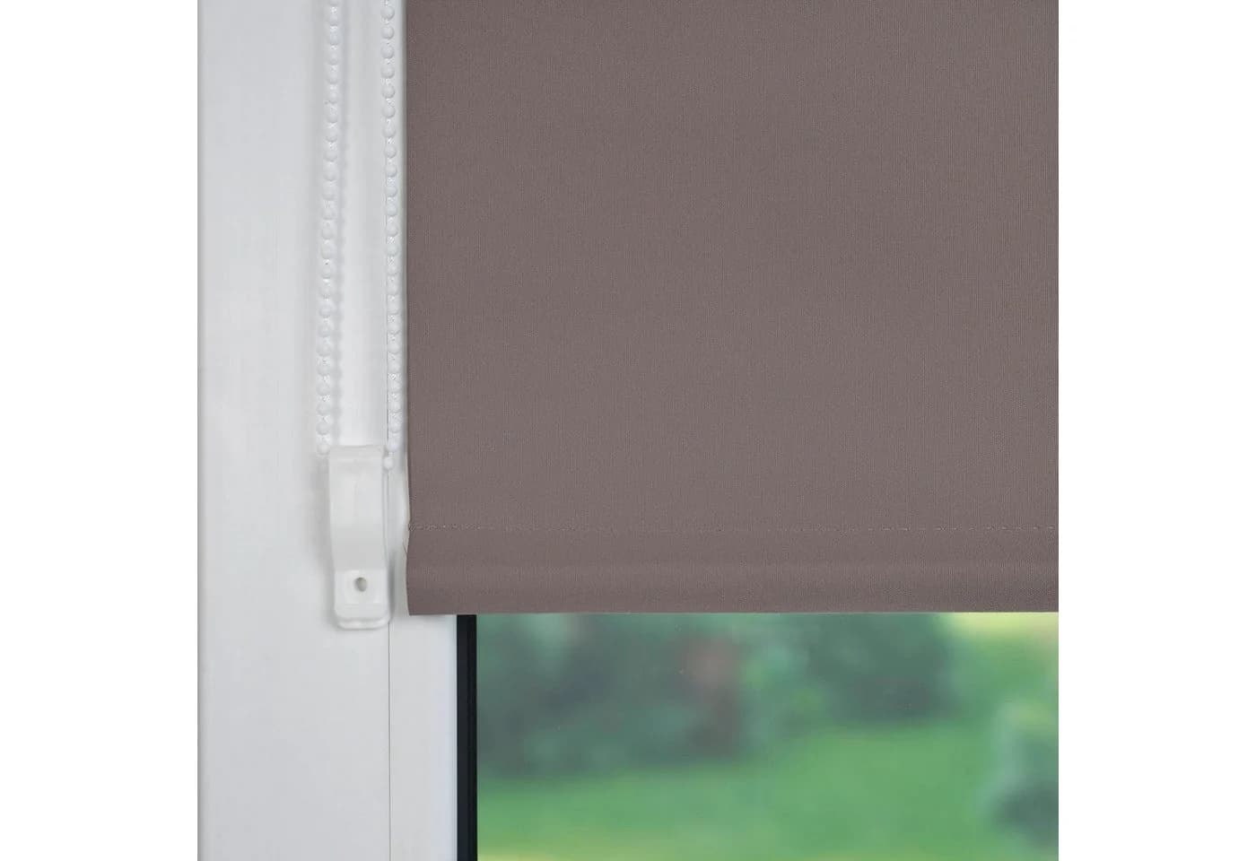 Liedeco Seitenzugrollo Grau Verdunkelnd Klemmfix - Bild 5