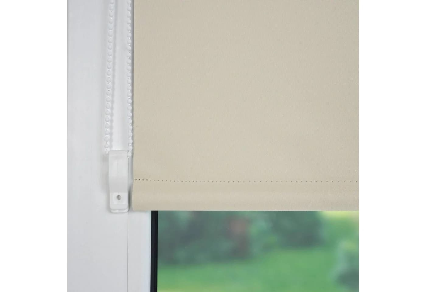 Liedeco Seitenzugrollo Creme Verdunkelnd Klemmfix Polyester - Bild 5