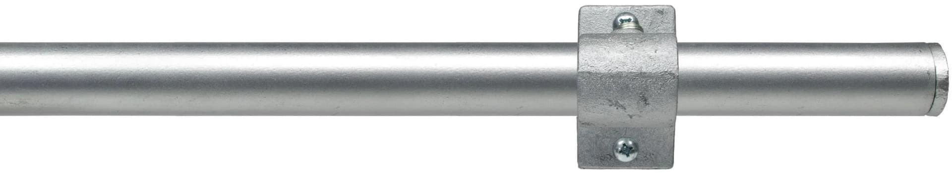 LIEDECO Industrial Gardinenstange Silber Metall 1-läufig