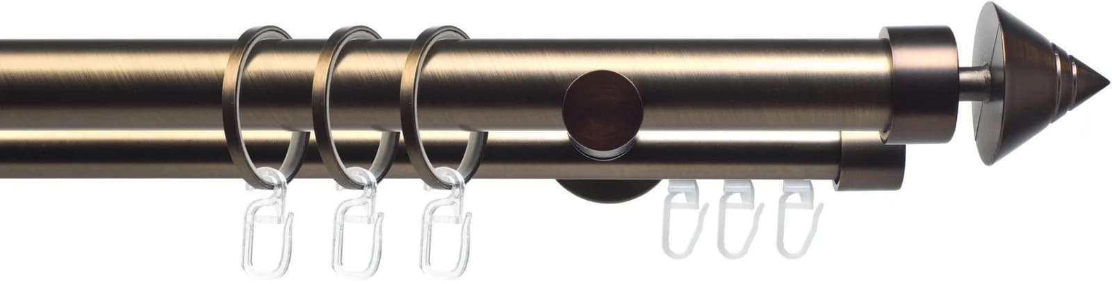 Liedeco Gardinenstange Celtic »Kegel« 2-läufig Bronze 120 cm