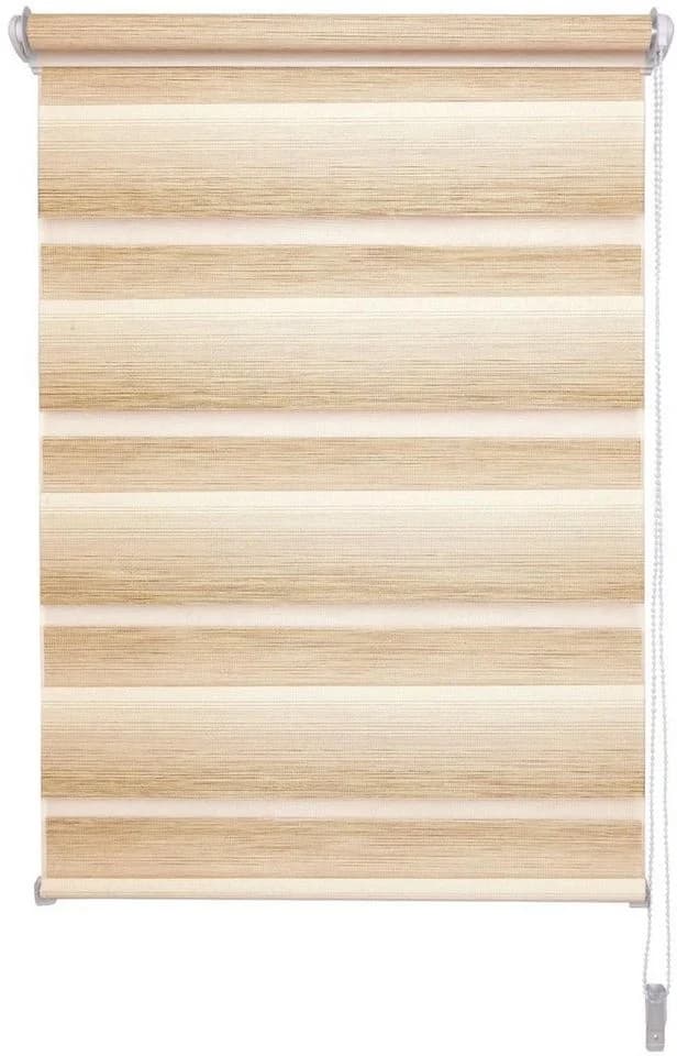 LIEDECO Doppelrollo Farbverlauf Braun Polyester Klemmfix - Bild 2