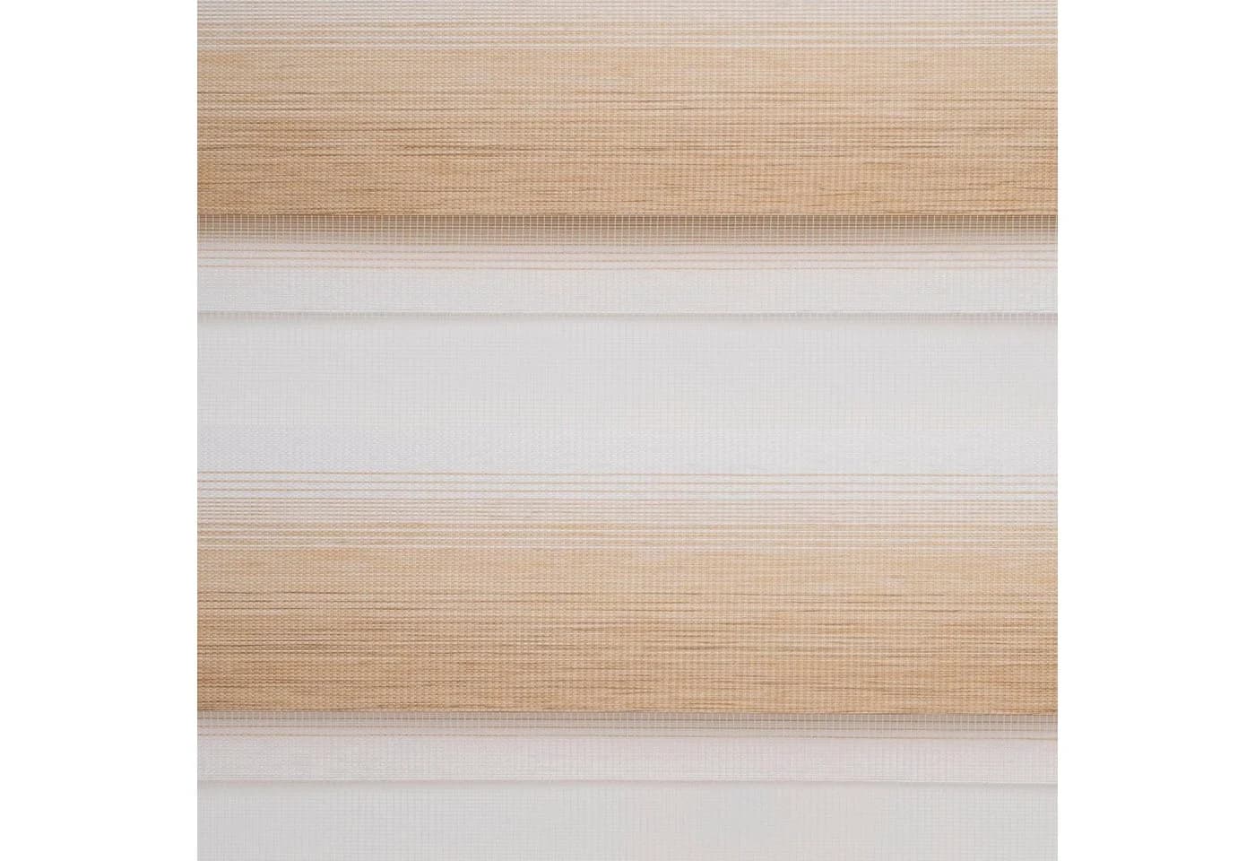 LIEDECO Doppelrollo Farbverlauf Braun Polyester Klemmfix - Bild 4