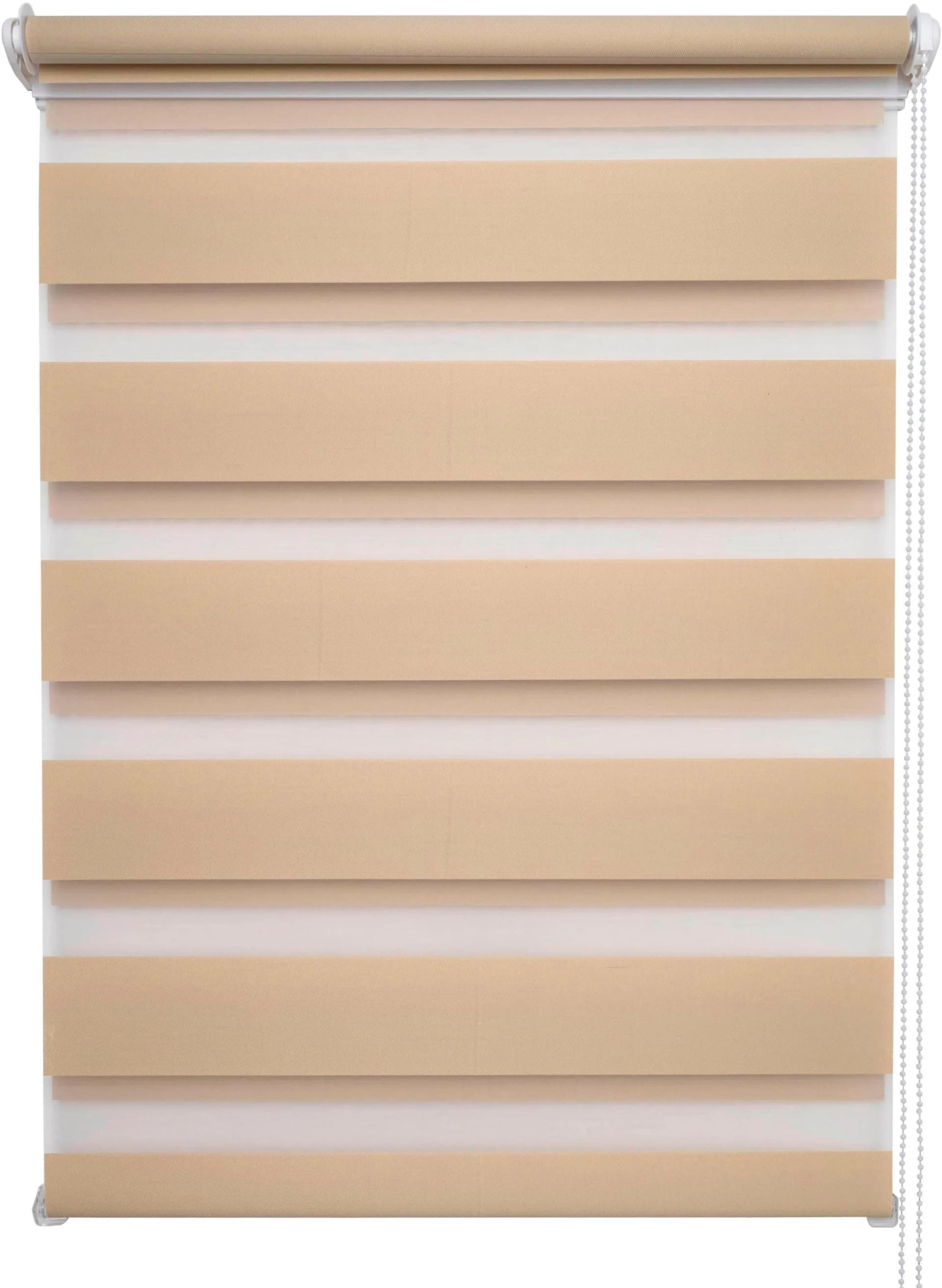 Schöner Wohnen Doppelrollo Klemmfix-Doppelrollo Gr. 3 Beige Weiß