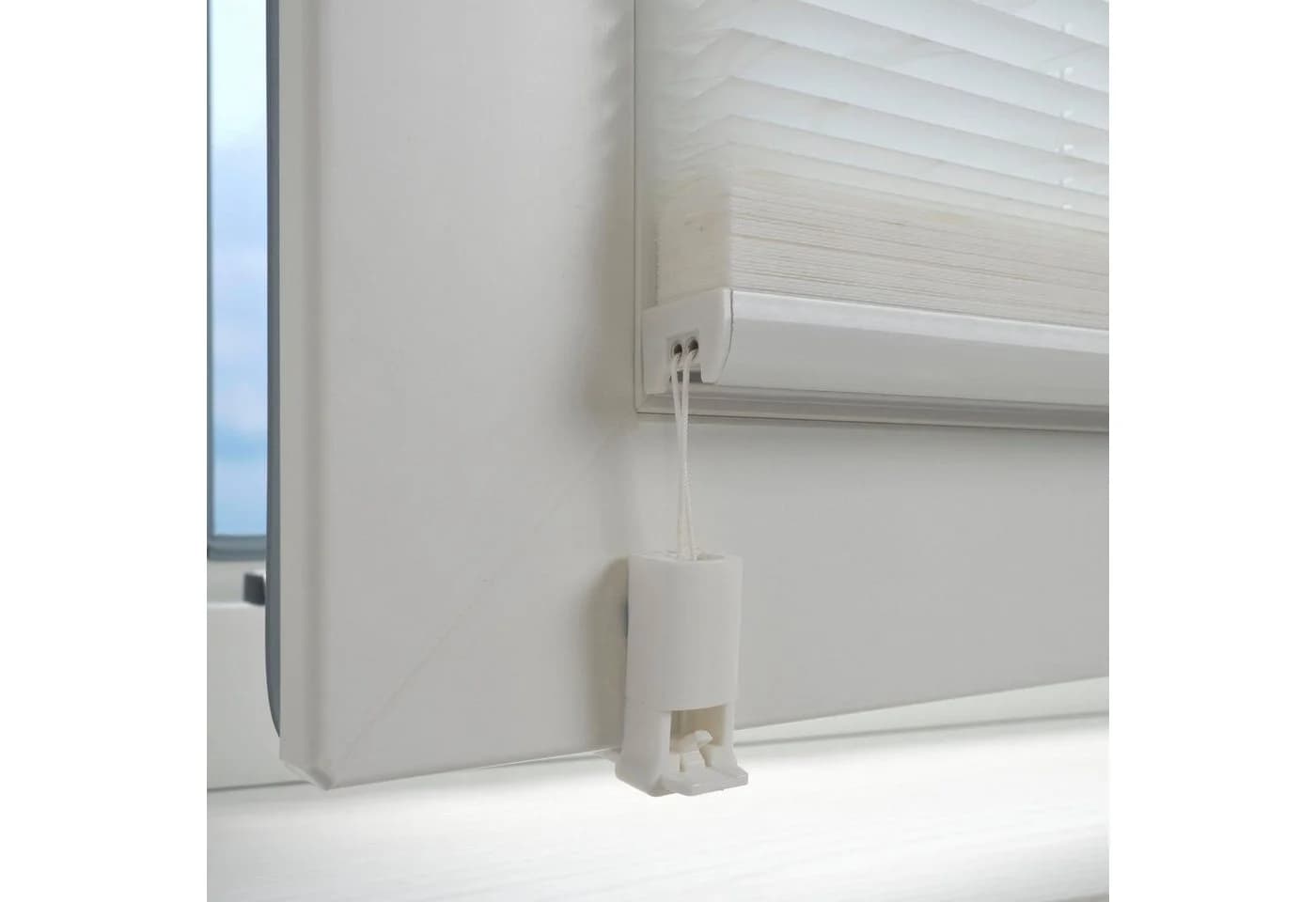 Liedeco Klemmfix-Plissee Ranke grau mit floralem Druck - Bild 3
