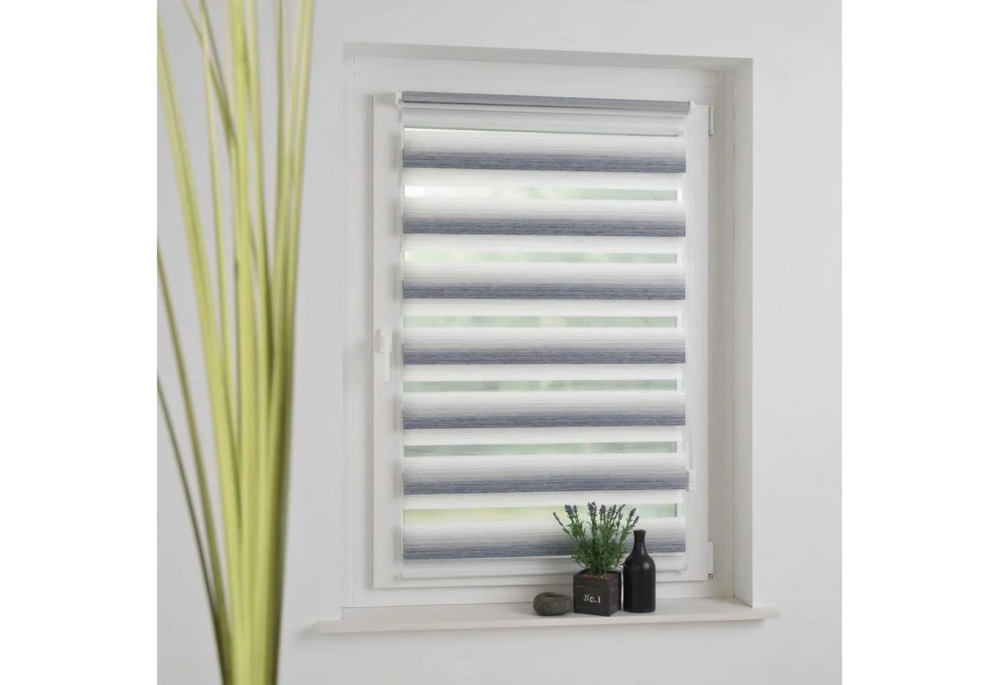 LIEDECO Doppelrollo Farbverlauf Beige Polyester 70x150