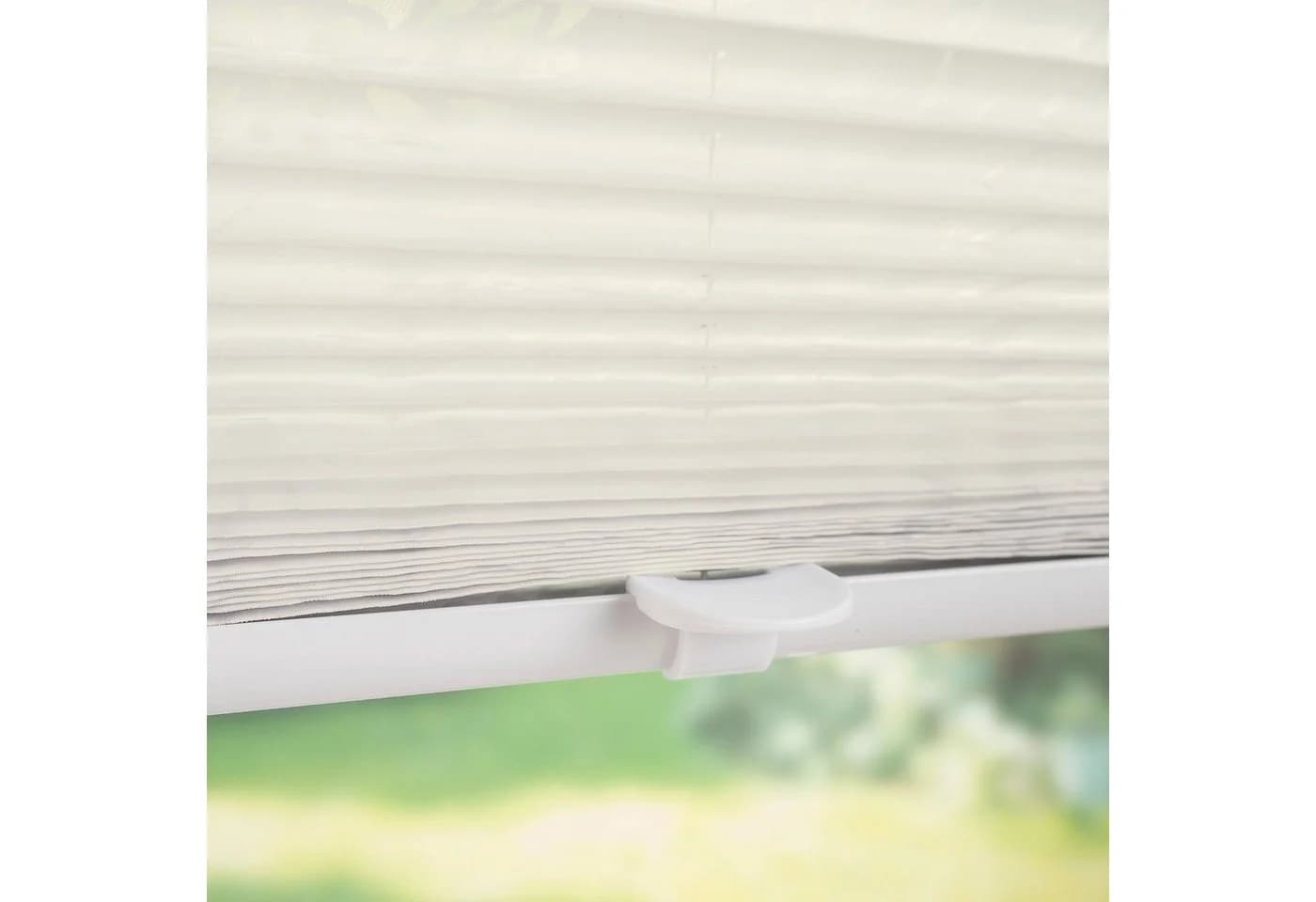 LIEDECO Klemmfix-Plissee Weiß Ausbrenner Dekor Floral - Bild 5