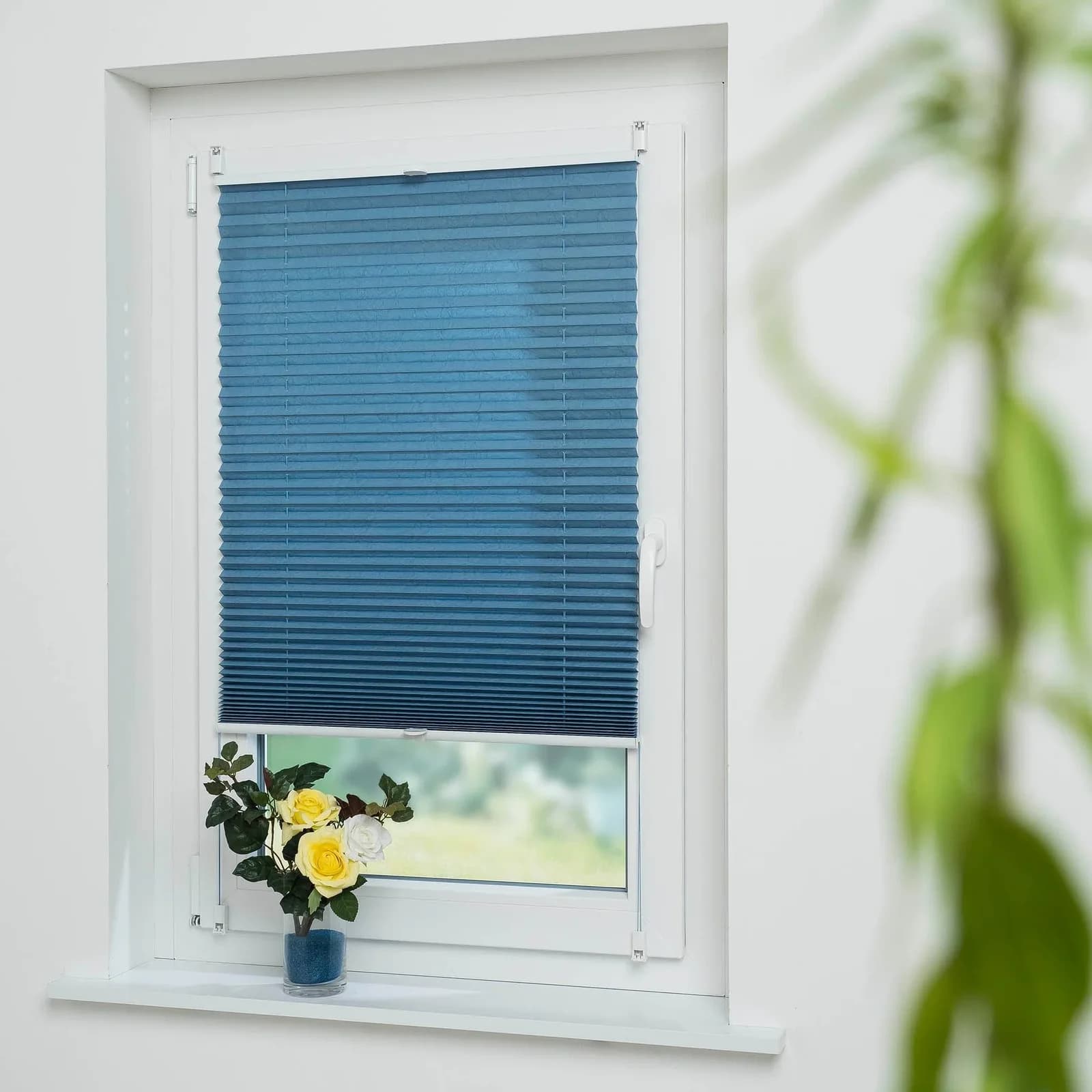 Plissee LIEDECO Jeansblue Klemmfix 90x210cm Polyester
