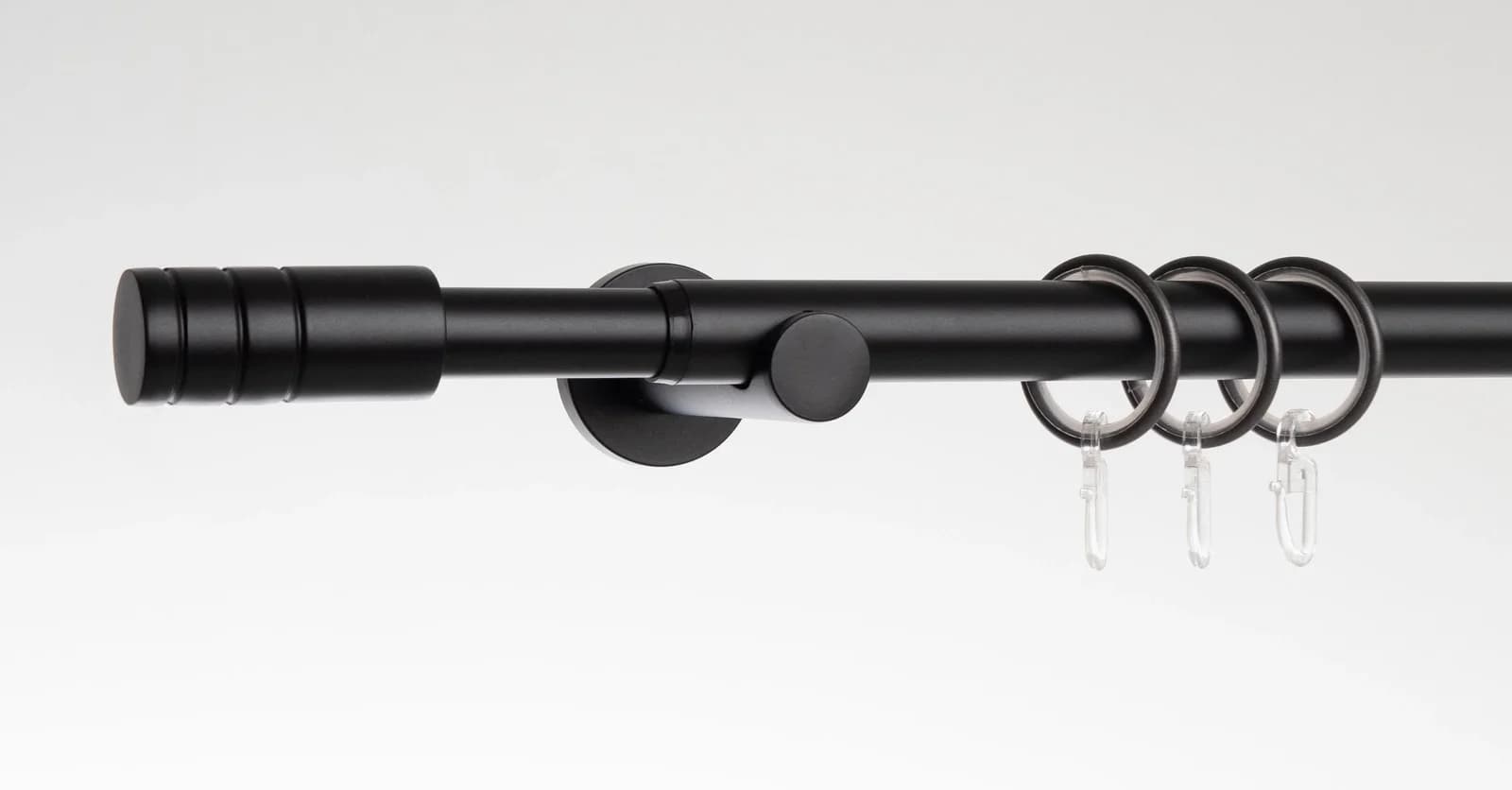 Liedeco Gardinenstange Schwarz Teleskopisch 120-210 cm