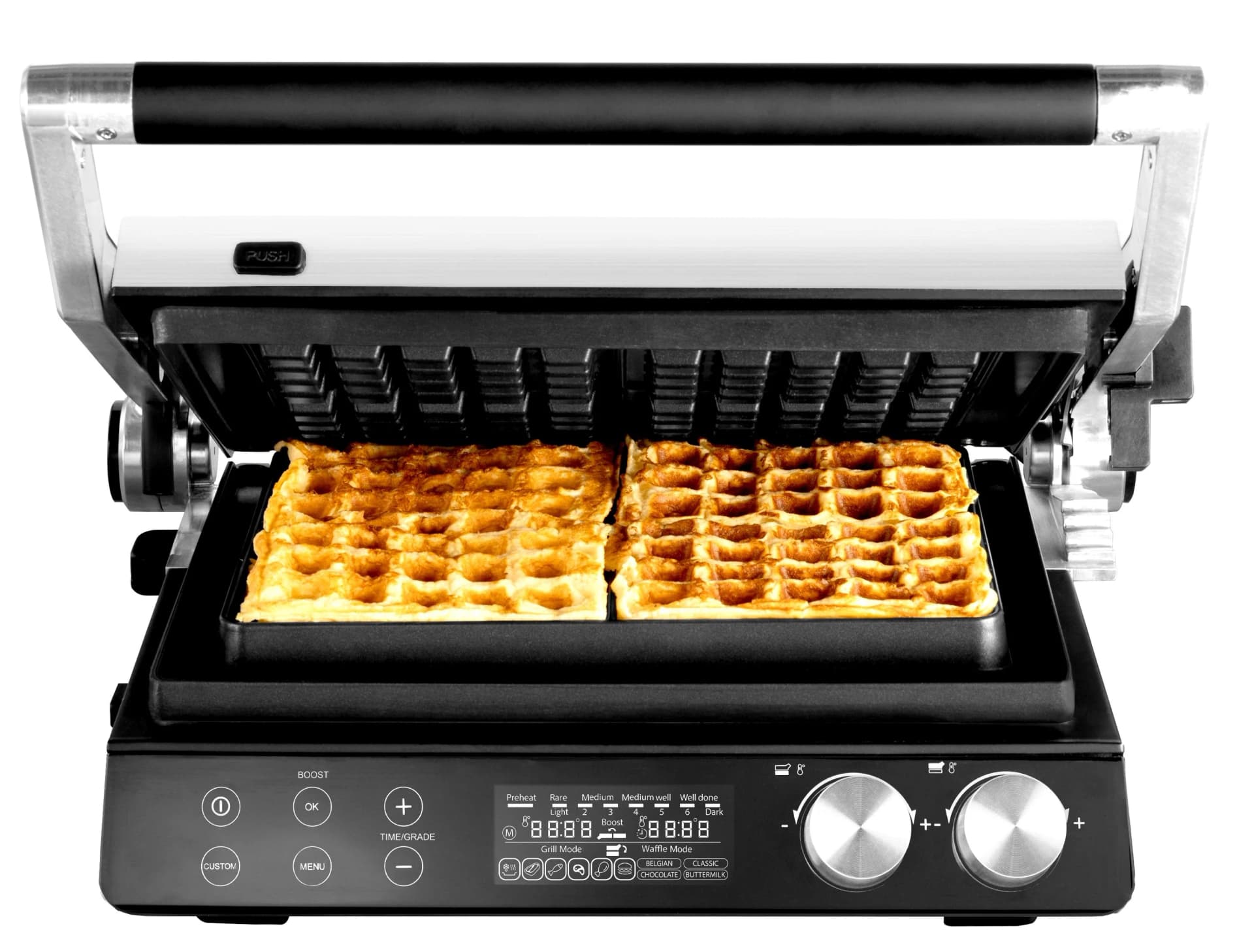 Moderner Kontaktgrill mit Metall-Grillplatten
