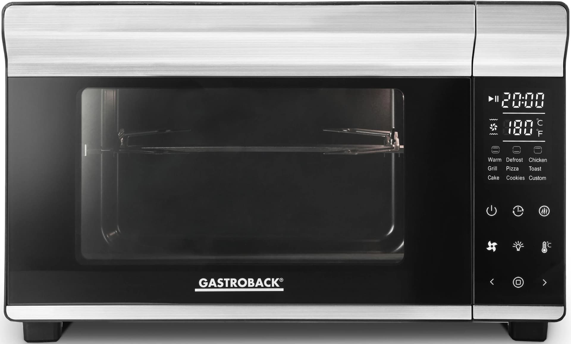 GASTROBACK Minibackofen Bake & Grill Design Bistro 42814 Silber/Schwarz