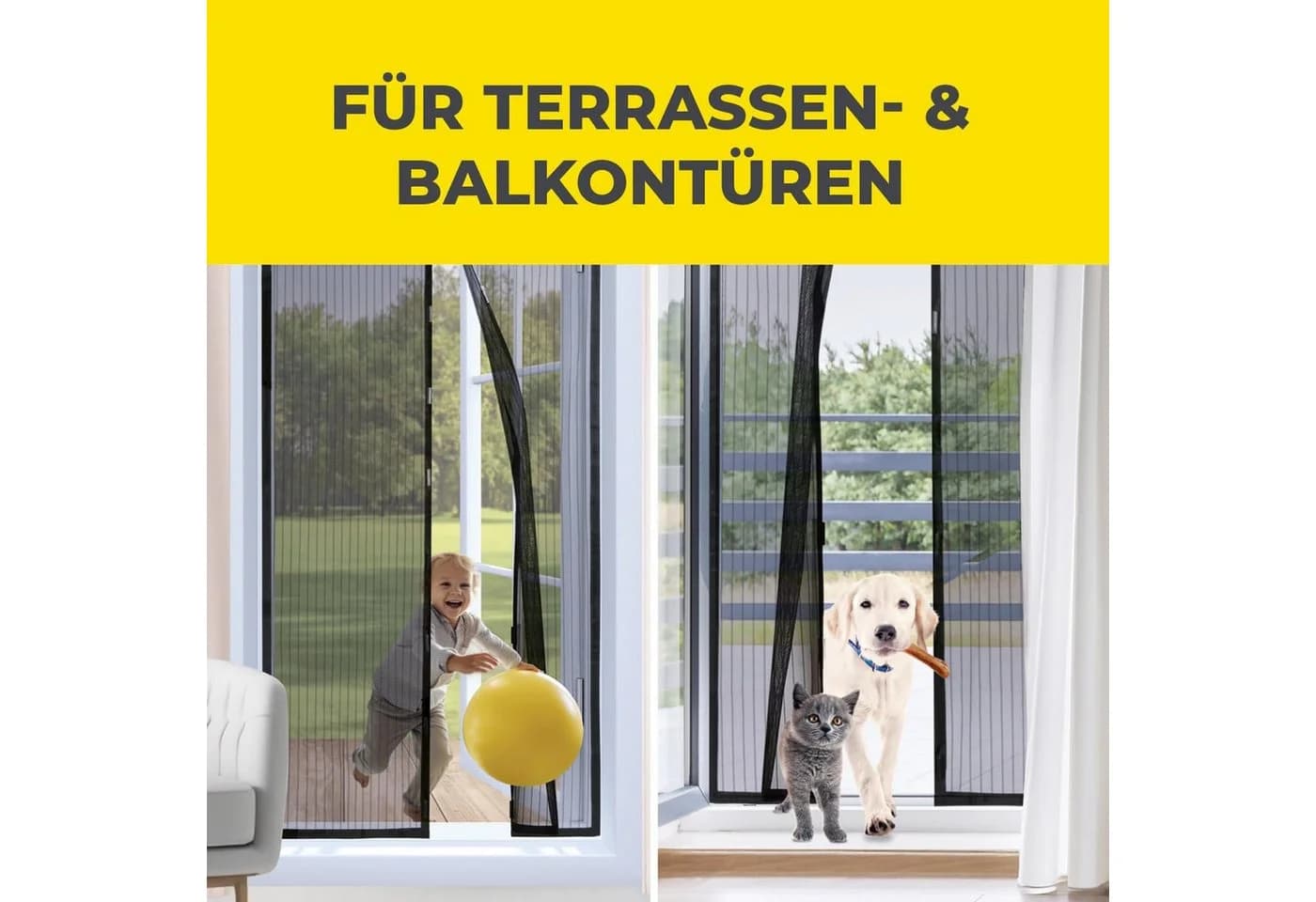 EASYmaxx Insektenschutz-Tür Fliegengitter Magnetverschluss - Bild 4