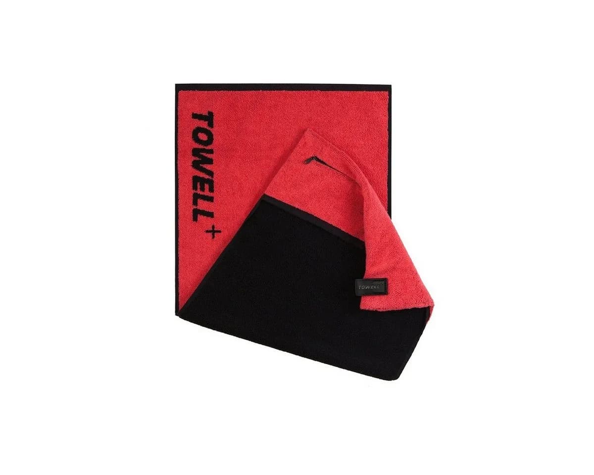 Stryve Sporthandtuch Towell + mit Tasche und Magnetclip Rot/Schwarz - Bild 2