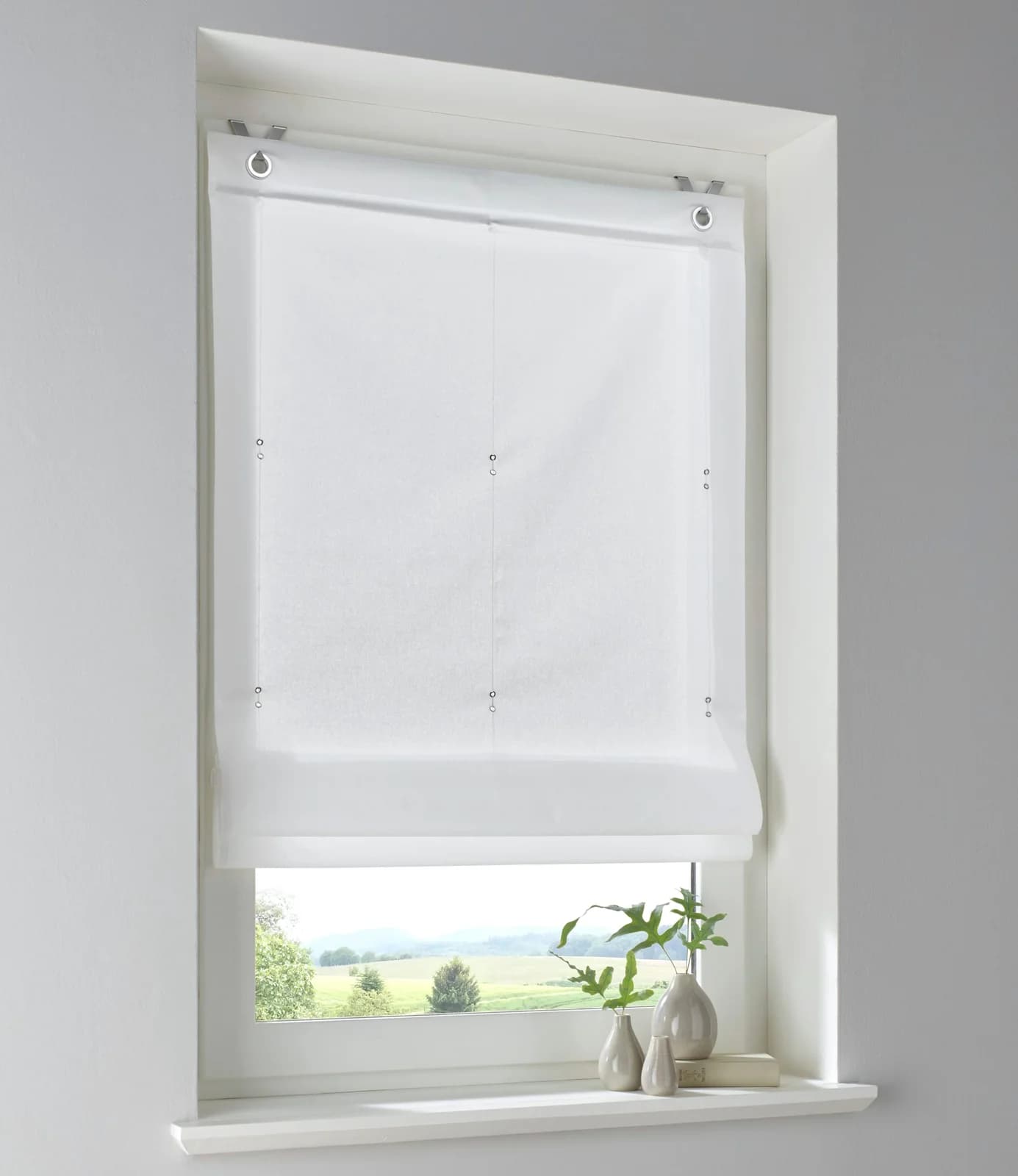 Raffrollo HEINE HOME Gr. 4, weiß, Blickdicht, 100x140 cm