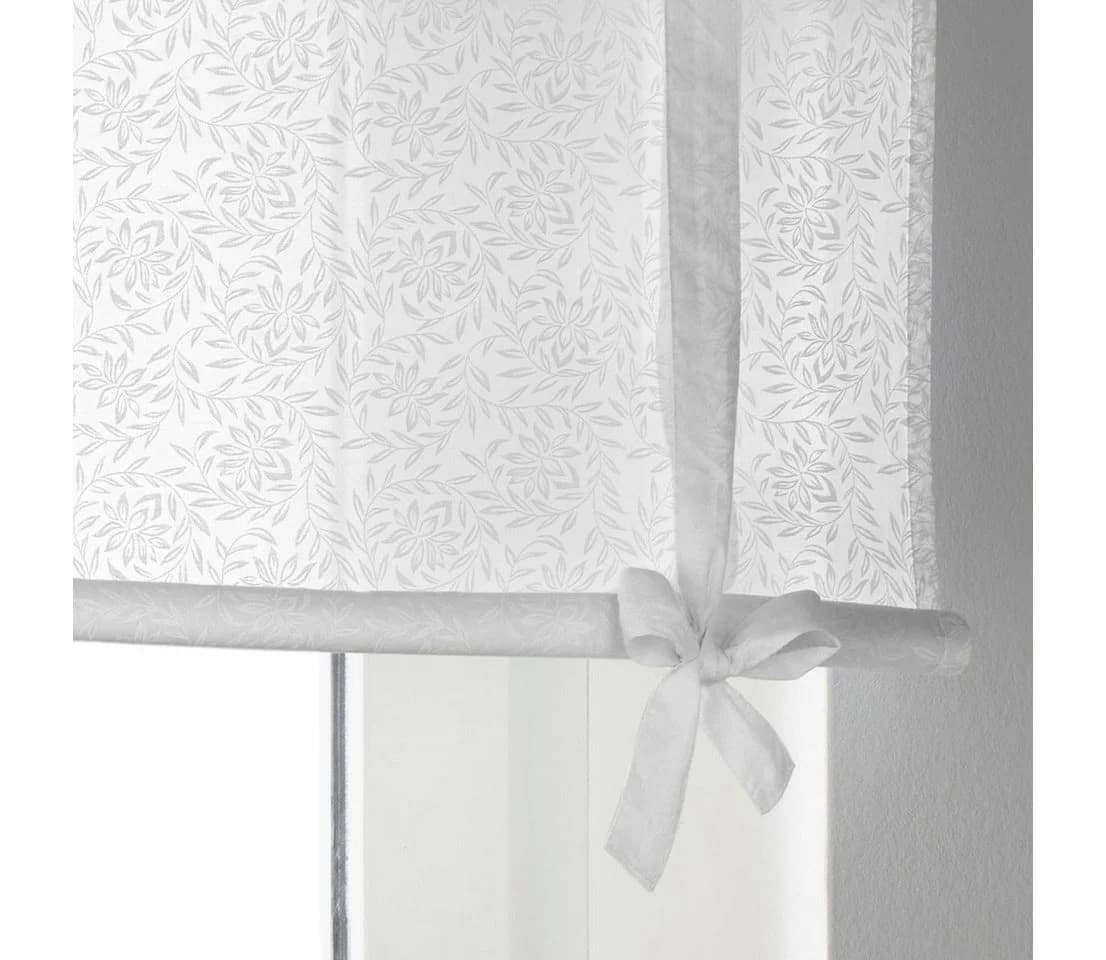 HEINE HOME Raffrollo Weiß Baumwoll-Voile mit Schleifen