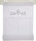 HEINE HOME Raffrollo Kessy Crown Weiß Silber Bestickt Bild 2