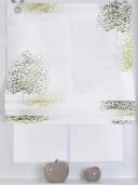 Raffrollo KUTTI Belinda Grün Weiß Baummotiv 80x140cm Bild 1