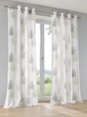 Kutti Vorhang Belinda Gr. 1 Weiß/Grün Ausbrenner Polyester Bild 1