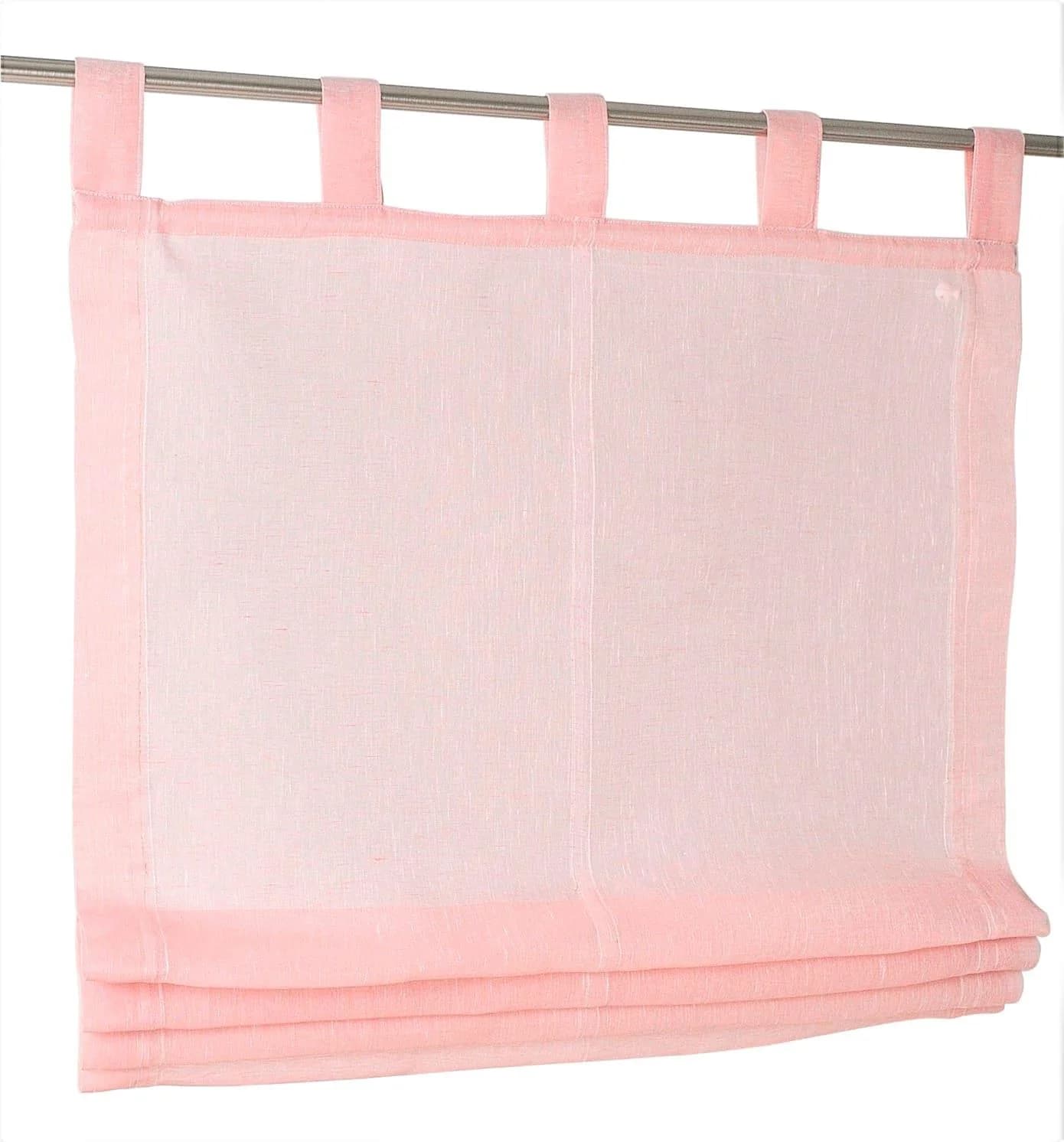 HEINE HOME Raffrollo Brondby Rosa Halbtransparent Schlaufen