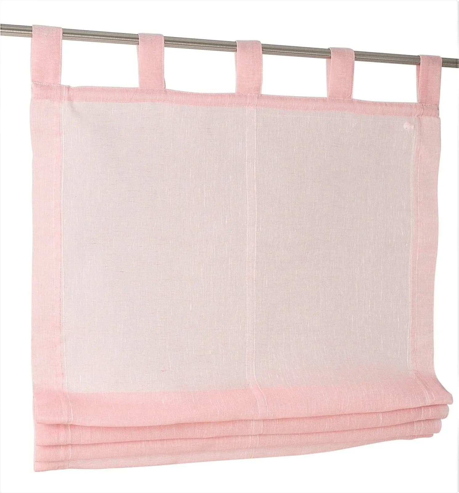 HEINE HOME Raffrollo Brondby Rosa Halbtransparent Schlaufen - Bild 2