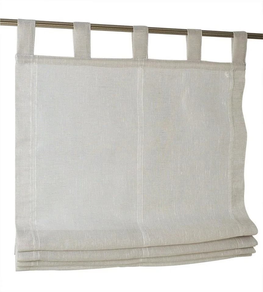 KUTTI Raffrollo Brondby Grau Taupe Halbtransparent Polyester Schlaufen - Bild 2