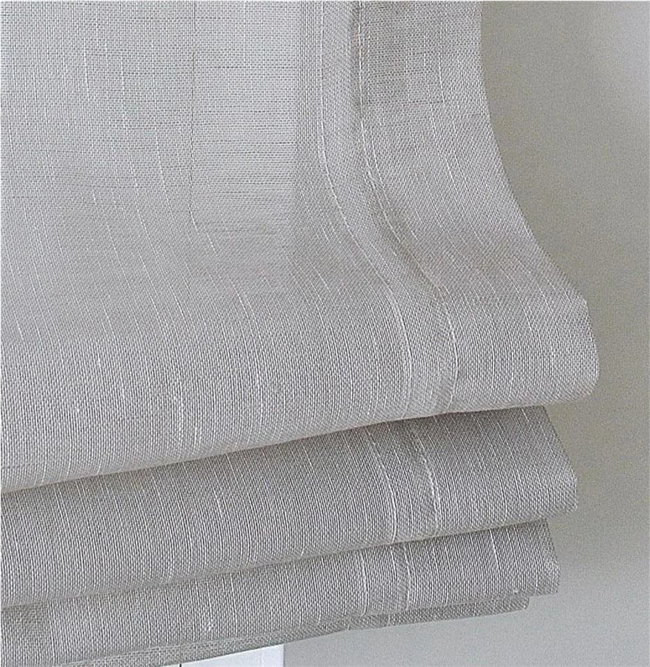 KUTTI Raffrollo Brondby Grau Taupe Halbtransparent Polyester Schlaufen - Bild 3