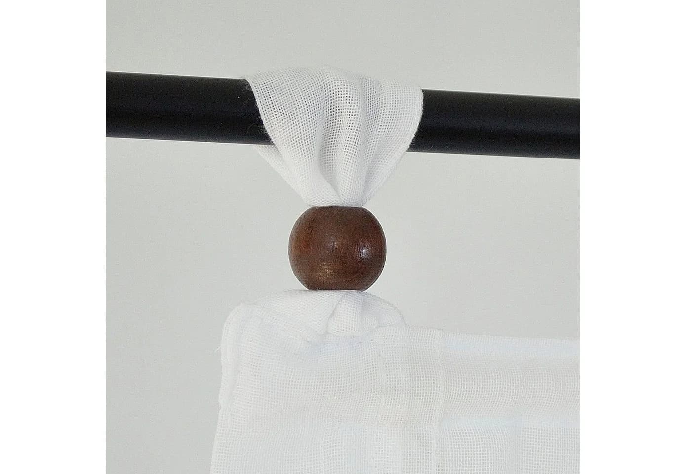 HEINE HOME Raffrollo Brondby Boule mit Schlaufen Braun Weiß