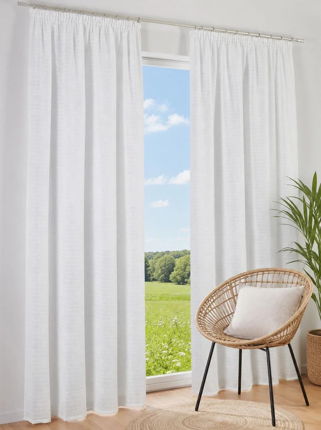 Gardine HEINE HOME Gr. 2, Weiß, Polyester, 140x175 cm