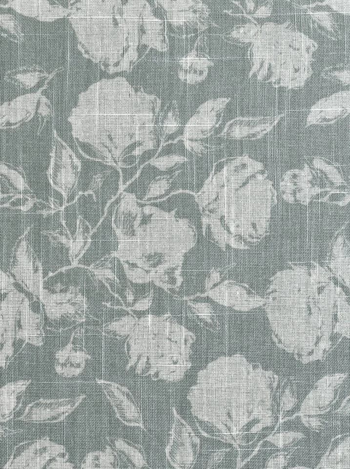 HEINE HOME Gardine salbei-weiß 135x145cm Rosen-Dessin - Bild 3