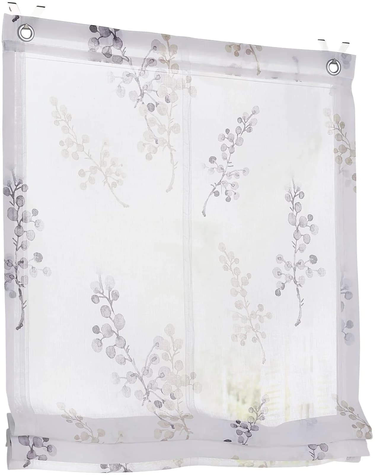 HEINE HOME Raffrollo Danny Grau/Weiß Taupe 45x140cm - Bild 5
