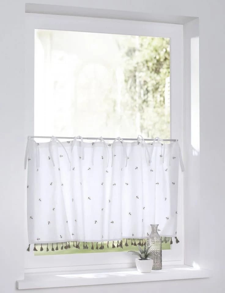 Scheibengardine KUTTI "Honey" Beige Baumwolle Landhaus