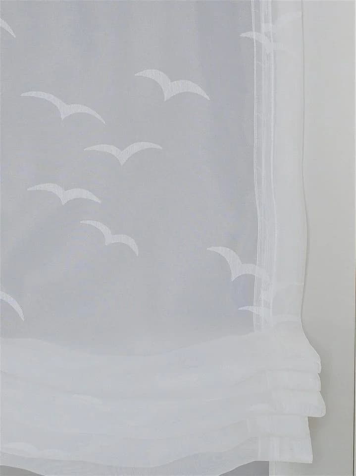 HEINE HOME Raffrollo Seabird Weiß Transparent Maritim Motiv - Bild 3