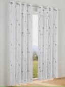 Vorhang KUTTI Nelly Grau Weiß Modern Bestickt Voile Bild 1