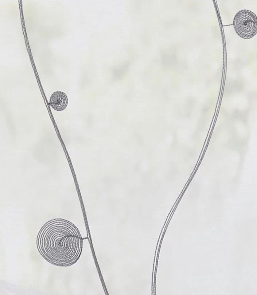 Vorhang KUTTI Nelly Grau Weiß Modern Bestickt Voile - Bild 4