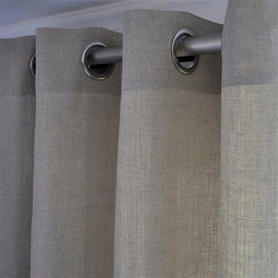 KUTTI Vorhang Metis Leinen Beige Blickdicht Ösen - Bild 3