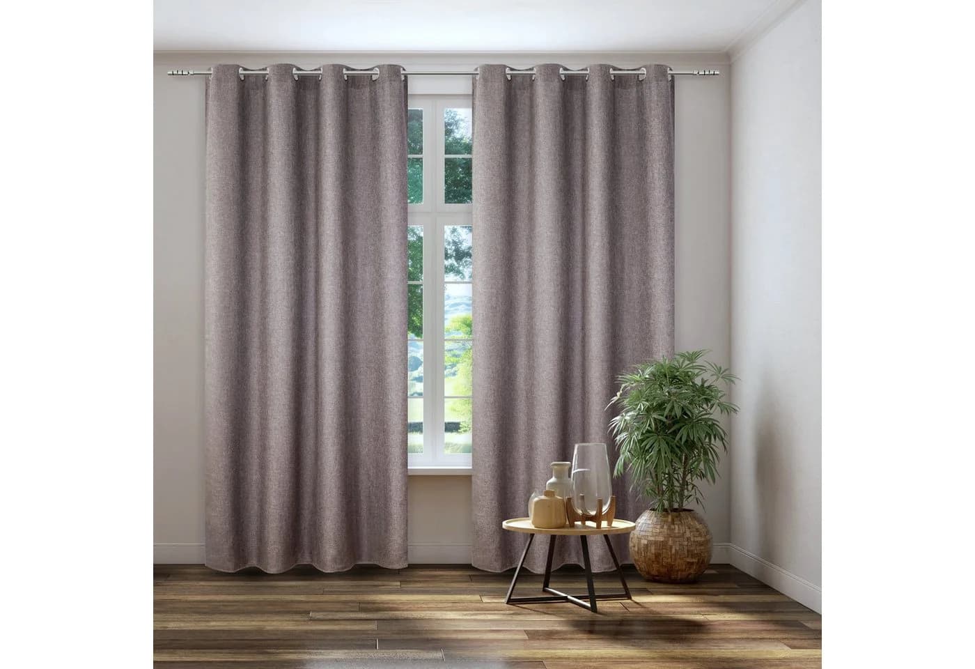 KUTTI Verdunkelungsvorhang Dimout Braun 140x145cm Polyester - Bild 2