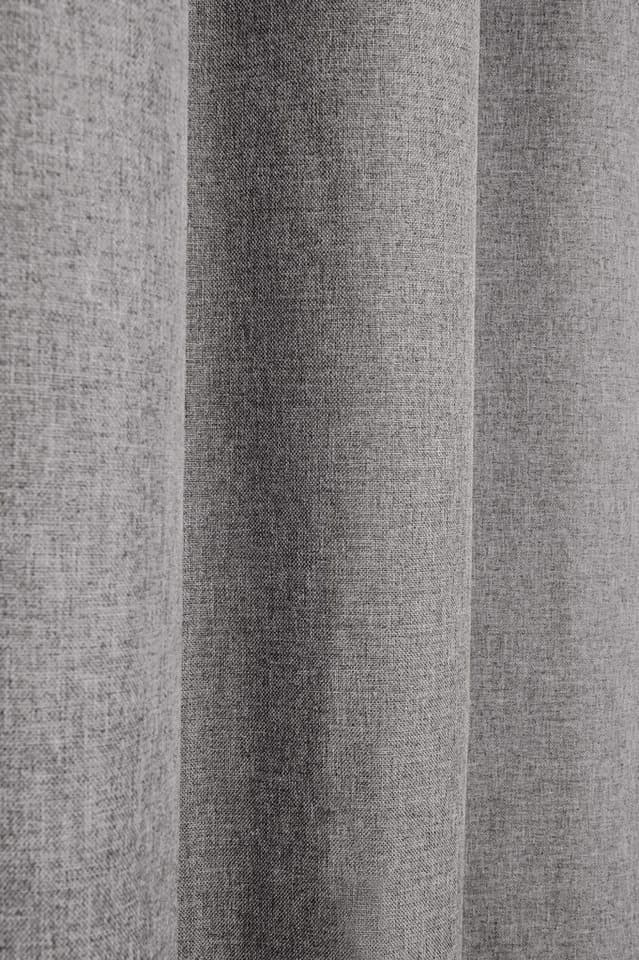 KUTTI Verdunkelungsvorhang Grau Uni 140x145cm Polyester - Bild 3