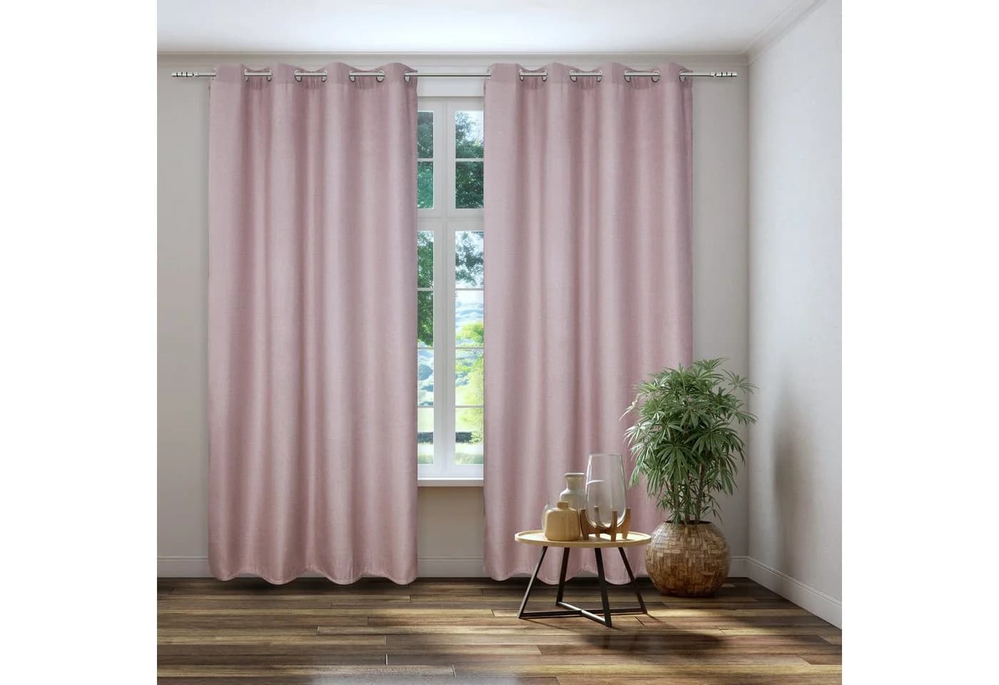 KUTTI Verdunkelungsvorhang Dimout Rosa Uni-Design - Bild 2