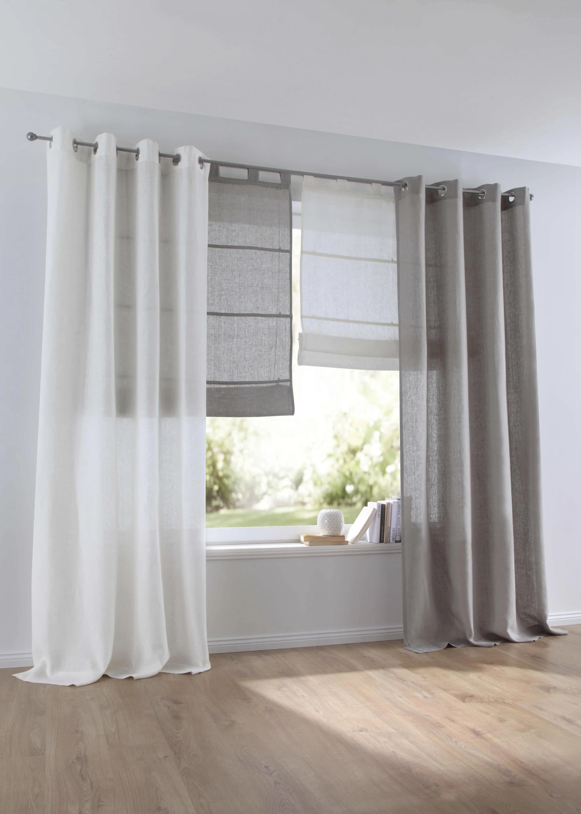 Kutti Vorhang Metis Leinen Creme 140x225cm Blickdicht