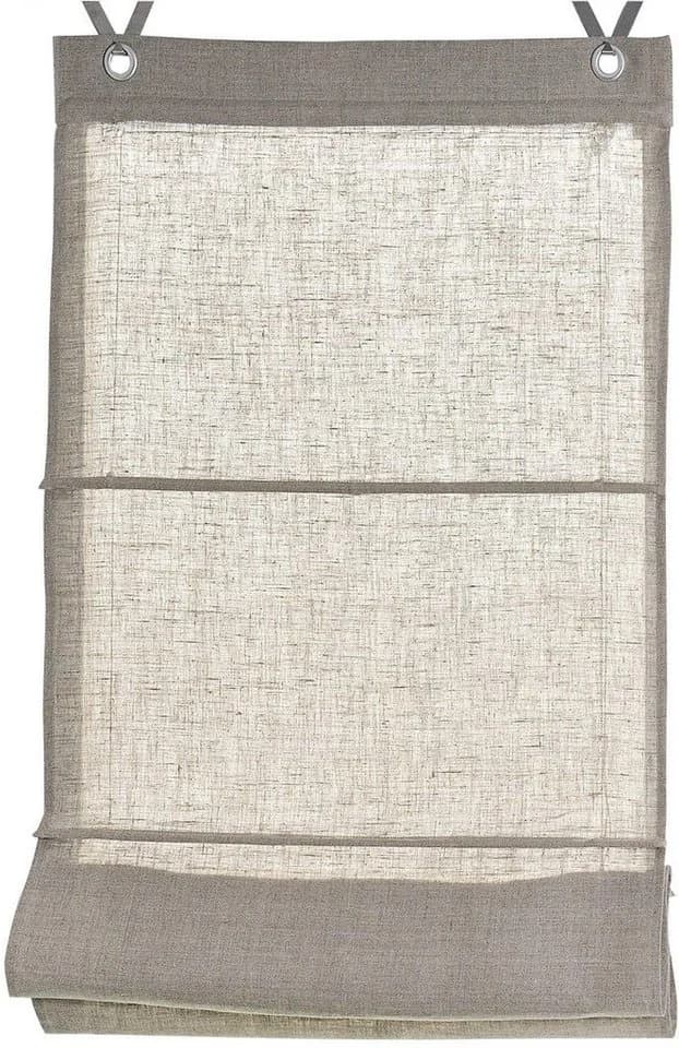 KUTTI Raffrollo Metis 100% Leinen Beige Blickdicht - Bild 2
