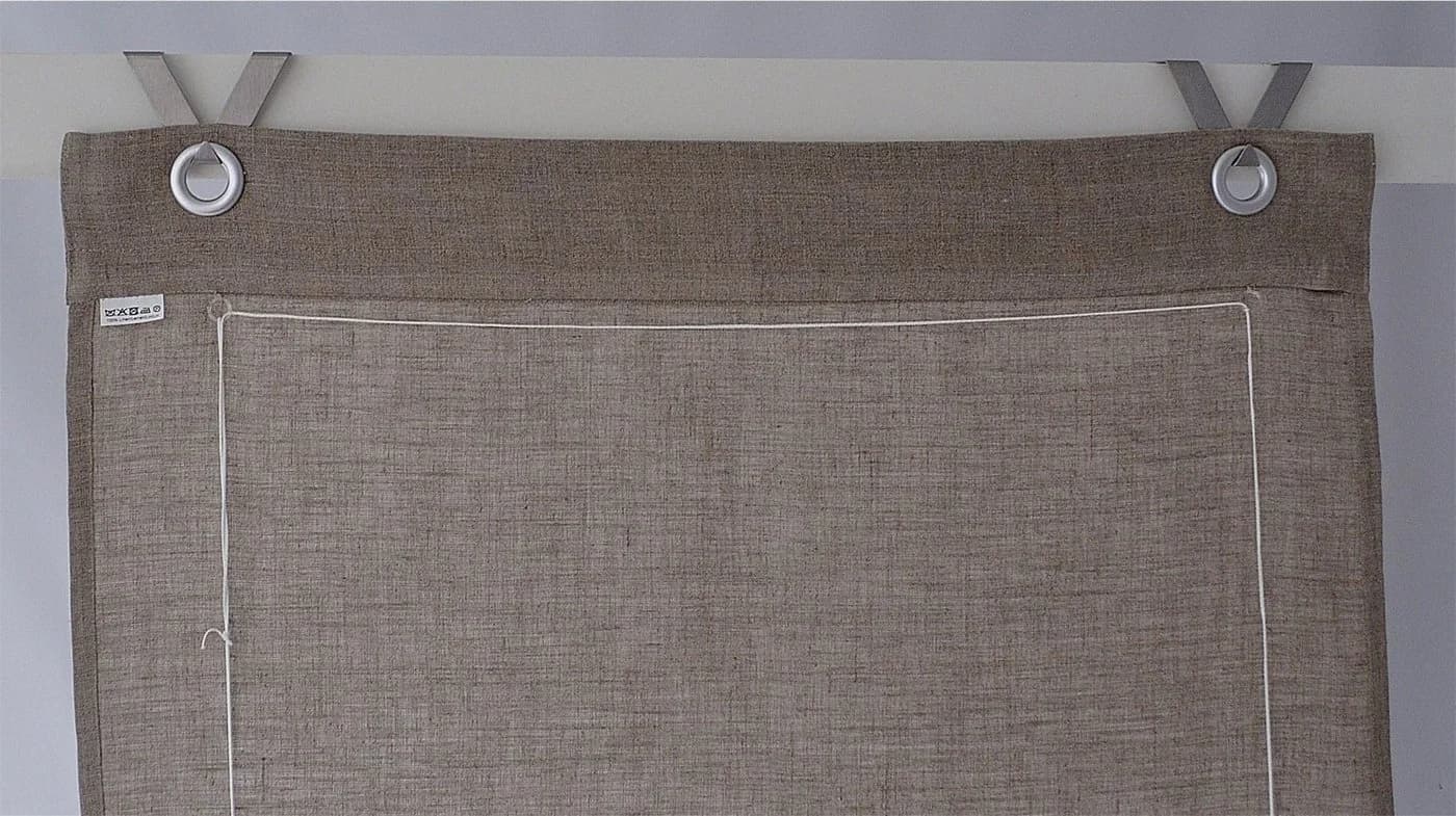 KUTTI Raffrollo Metis 100% Leinen Beige Blickdicht - Bild 4