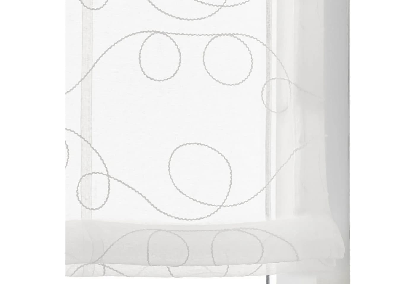 KUTTI Raffrollo Jasmin Weiß Bestickt 60x130cm - Bild 3
